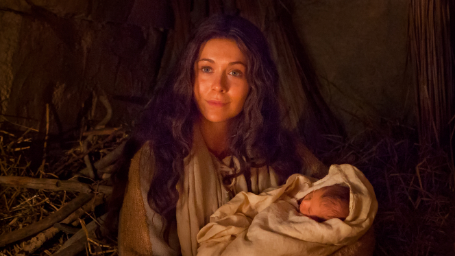 Luke 2:6–7, The virgin Mary with baby Jesus