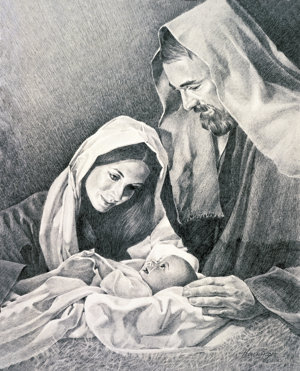 clipart of baby jesus and mary - photo #42