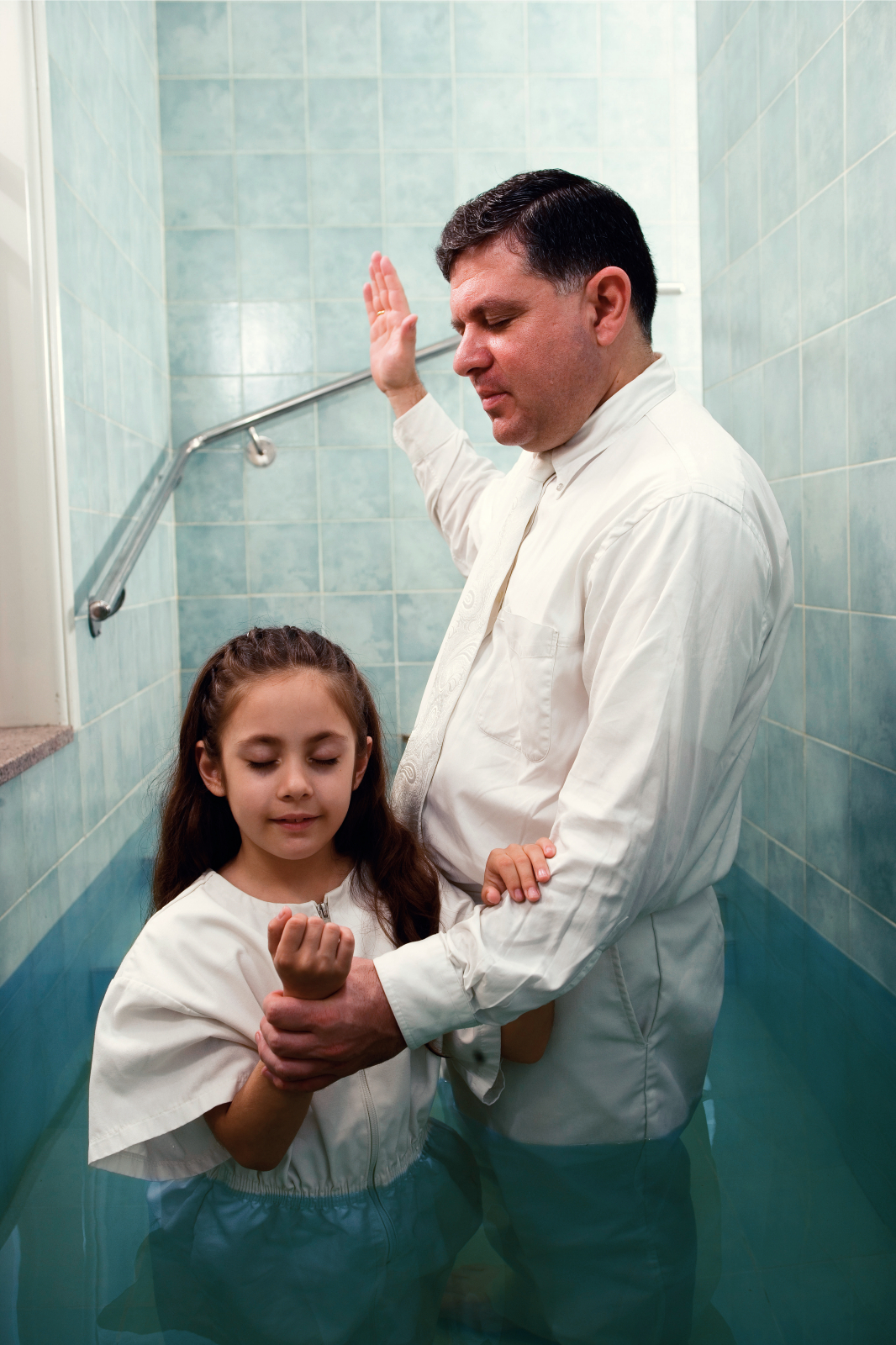 Girl Being Baptized