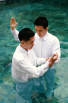 Young Man Being Baptized