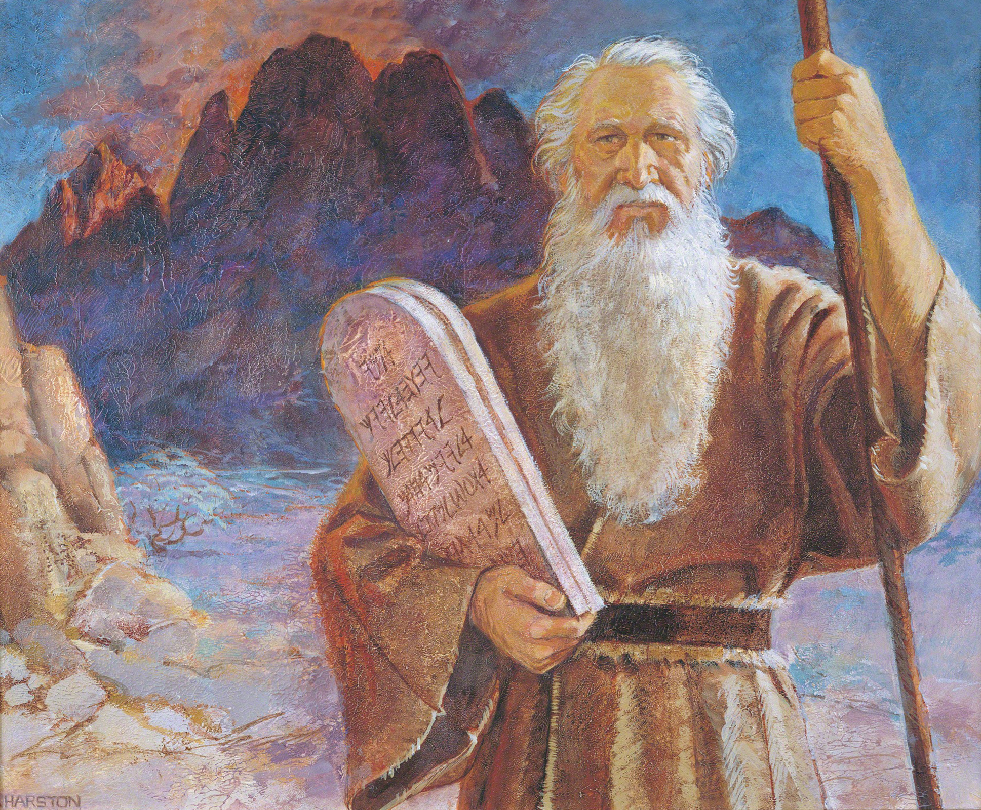 Image result for moses on Mt Sinai 10 Commandments images