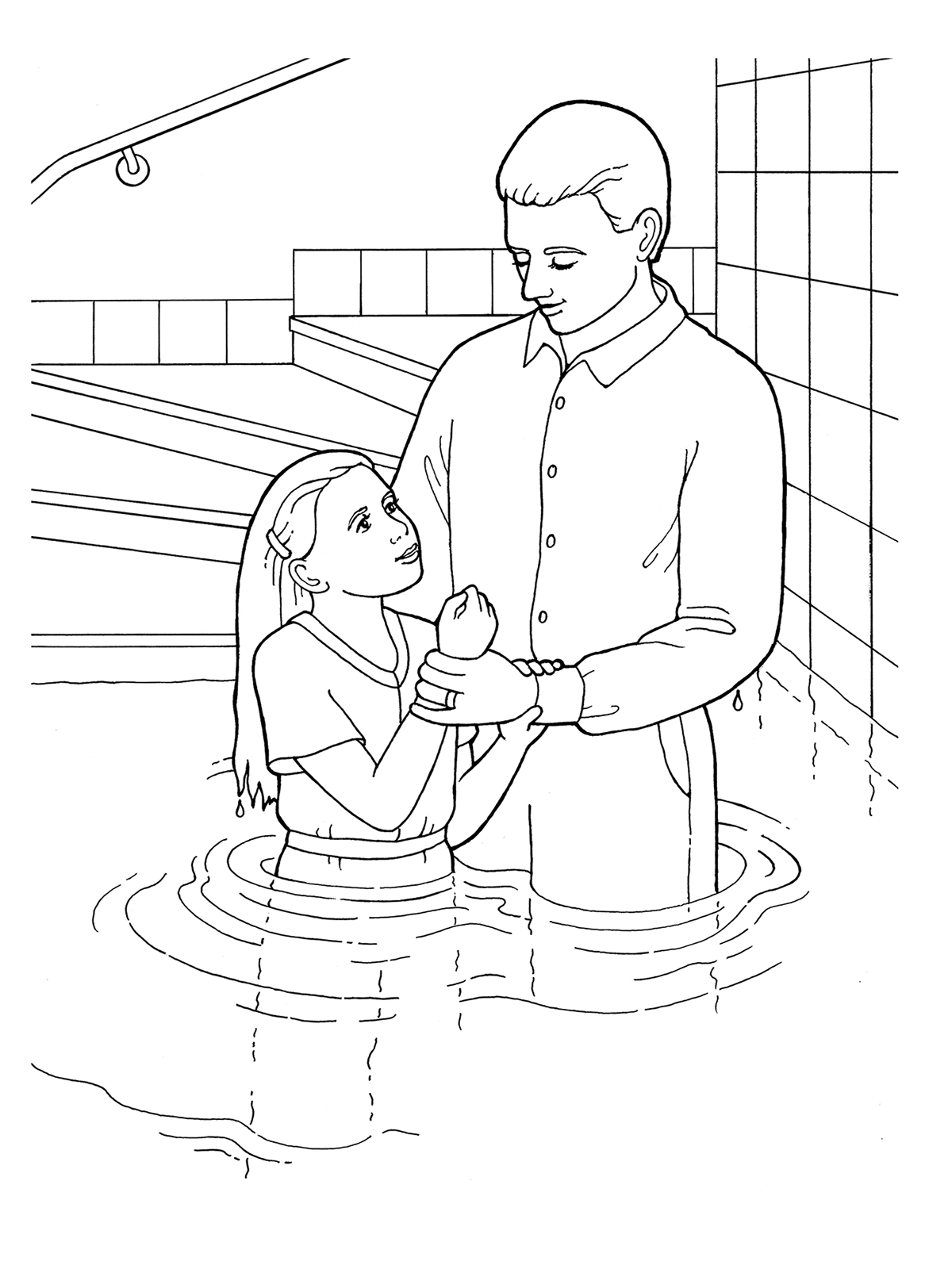 Jesus Baptism Coloring Page Lds Coloringpages2019