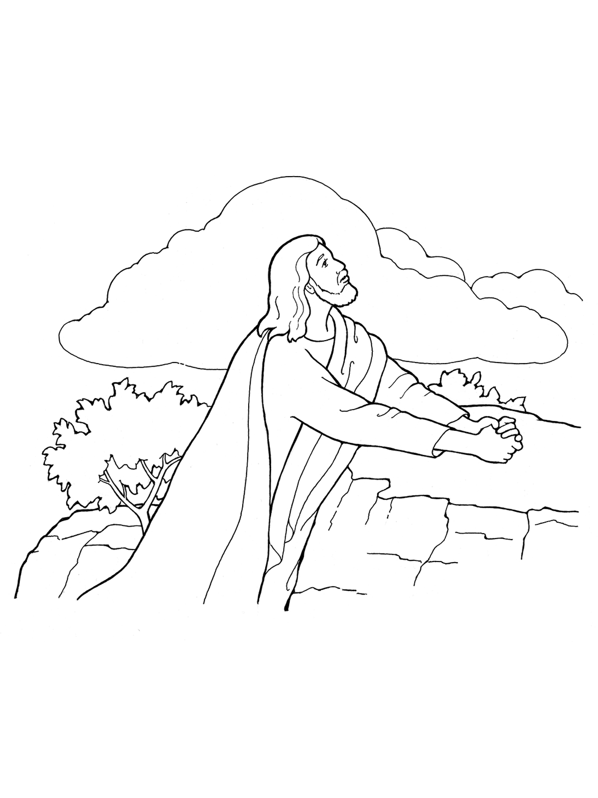 clipart of jesus praying in gethsemane - photo #19
