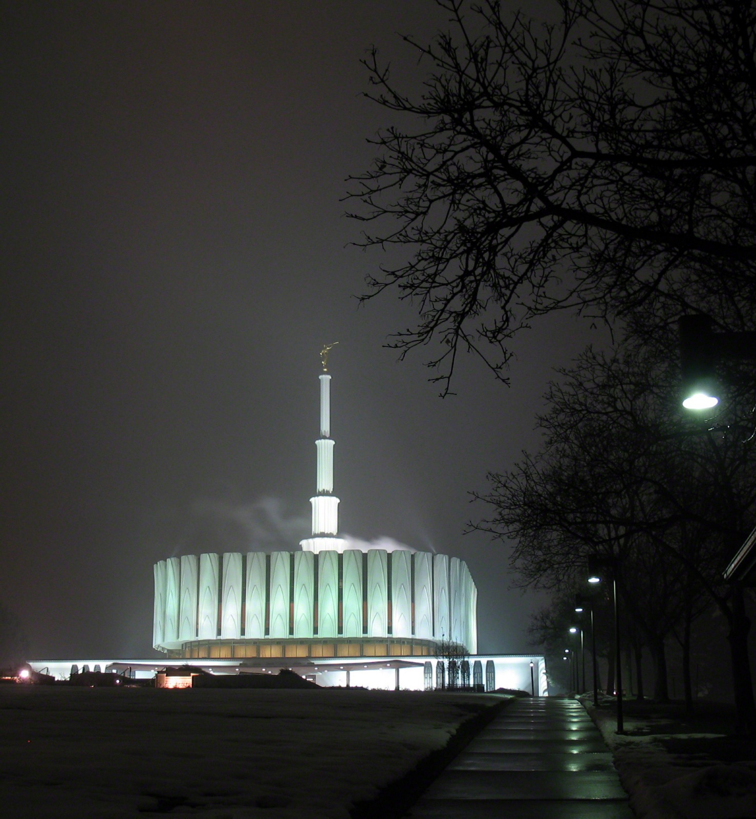 Provo Utah Temple in the Evening