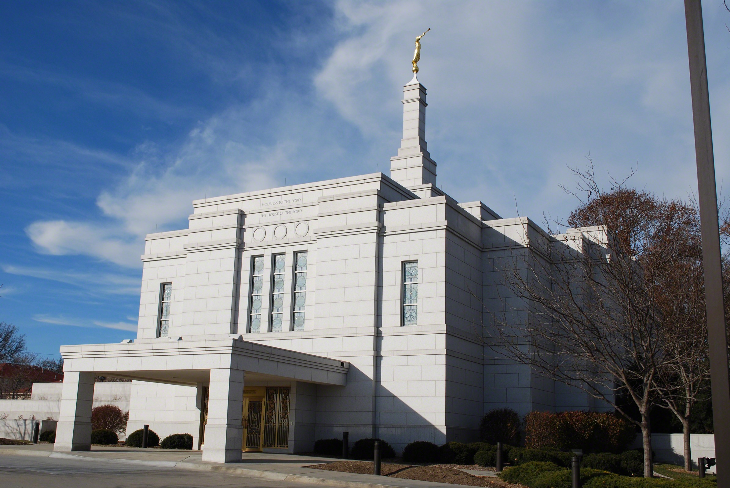 Winter Quarters Nebraska Temple Entrance in the Winter