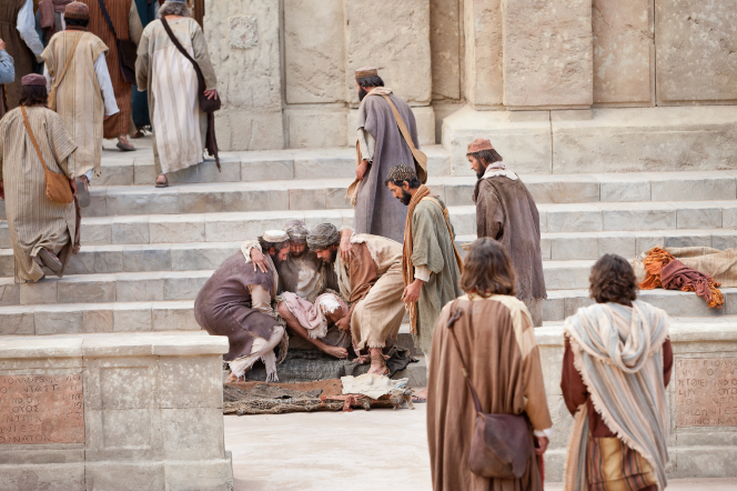 peter heals lame man acts 3