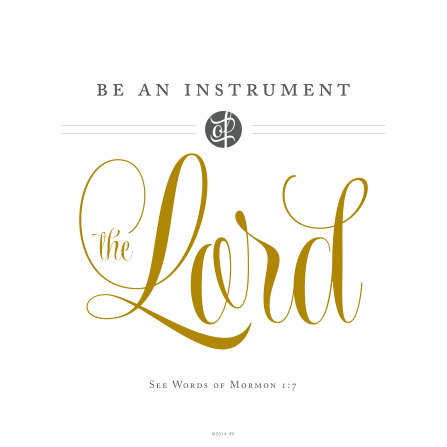 The text from Words of Mormon 1:7 printed in gray and gold on a white background.