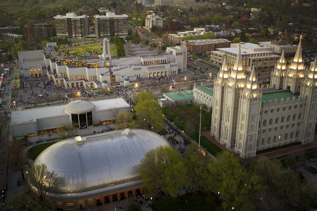 Aerial View Of Temple Square