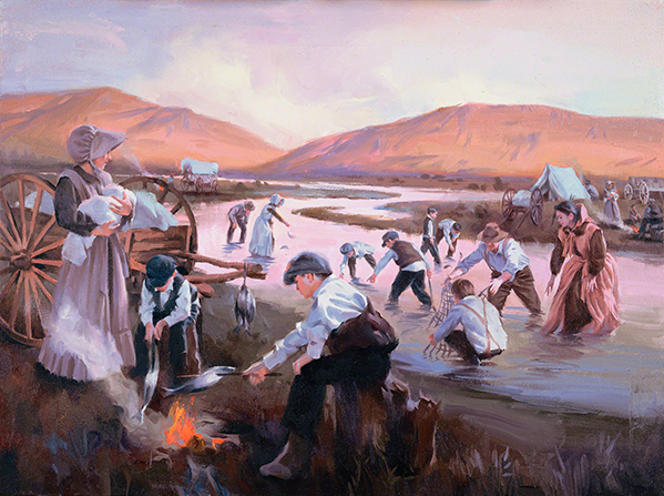 Pioneers Catching Fish
