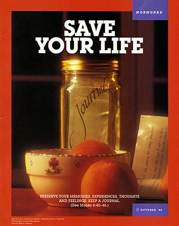 A conceptual photograph showing the word â€Journalâ€ written on a piece of paper inside of a jar and the words â€œSave Your Lifeâ€ printed overhead.