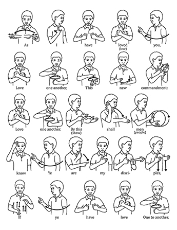 Sign Language for “Love One Another”