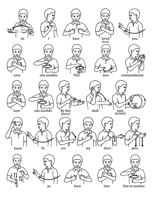 Sign Language for “Love One Another”