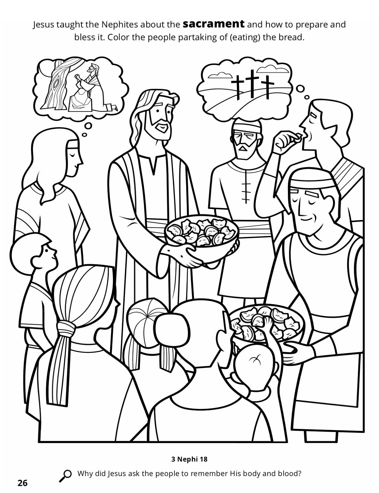 Lds Coloring Pages Sacrament - Coloring Pages Kids 2019