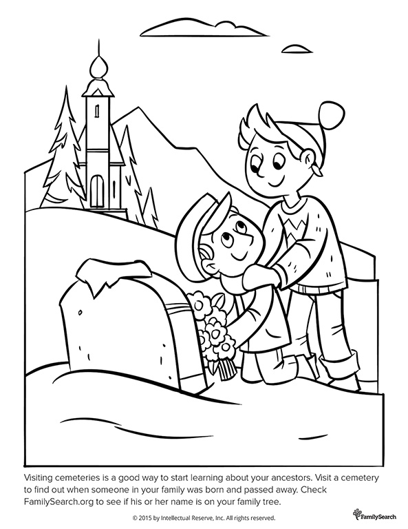 family tree coloring pages visiting a cemetery family tree coloring pages visiting a cemetery