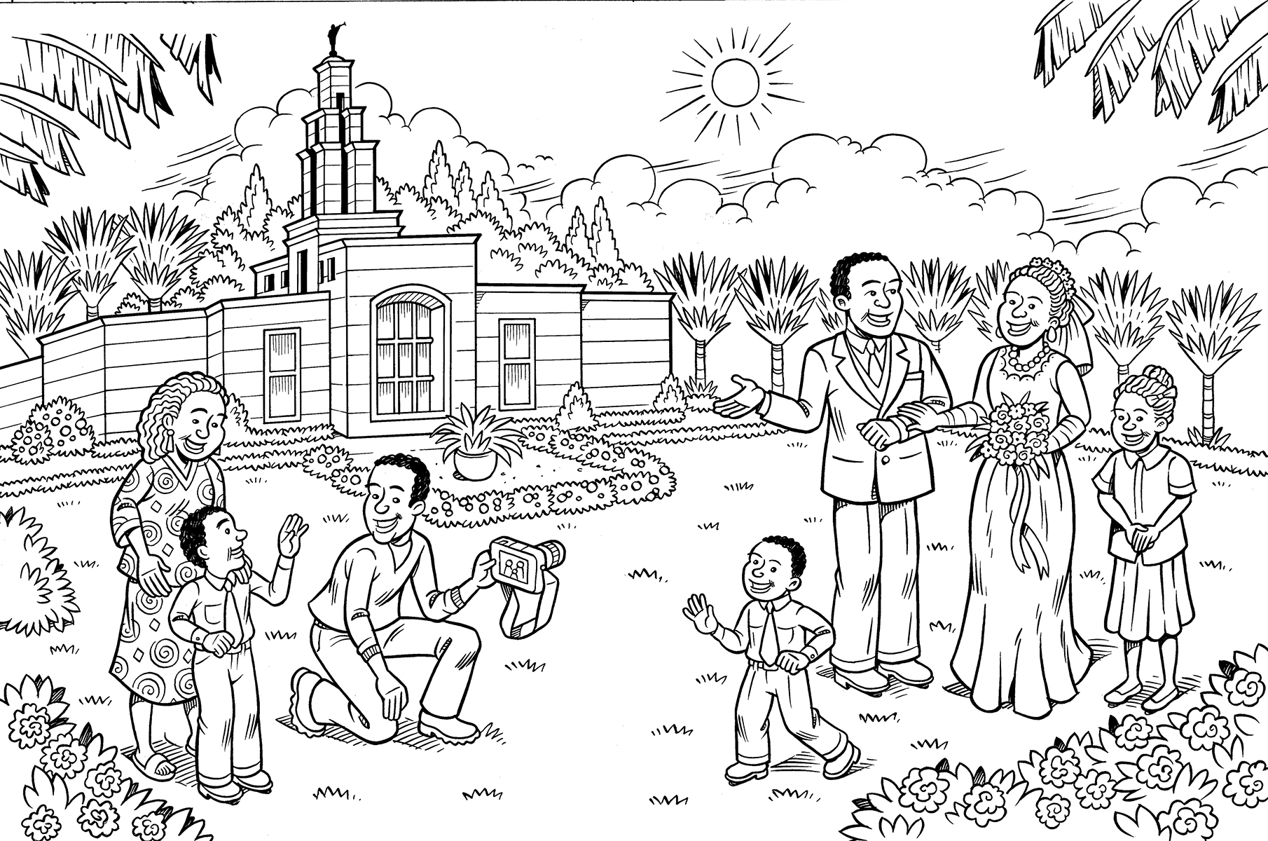 kirtland temple coloring page sketch templates