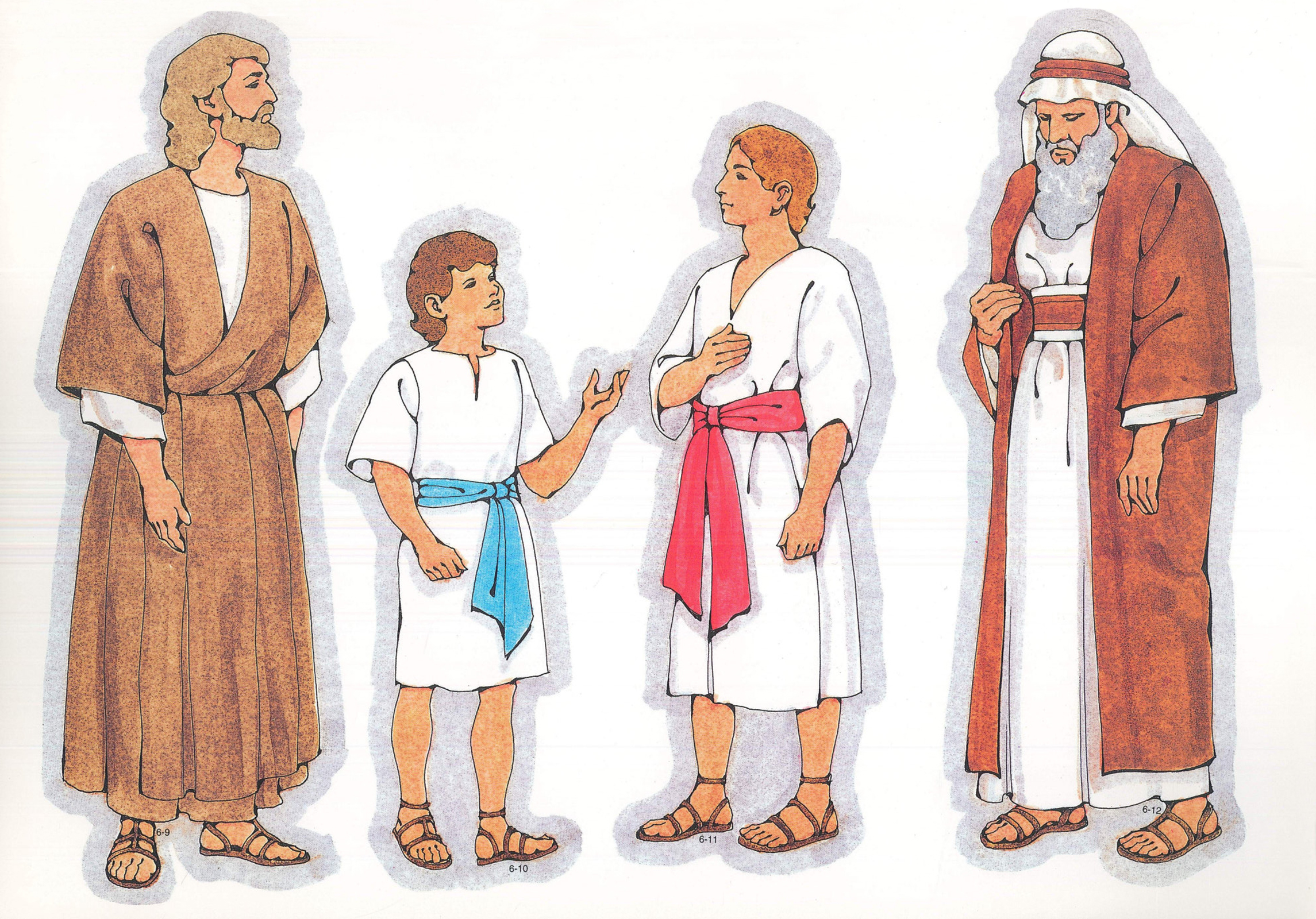 Primary Visual Aids: Cutouts 6-9, Biblical Man; 6-10 