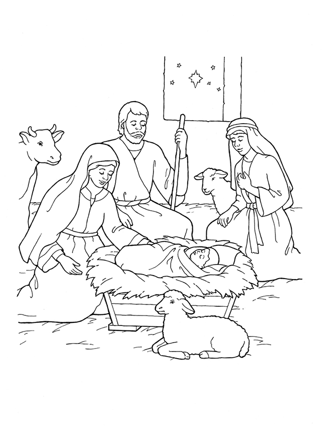 Nativity Mary Joseph Jesus And The Shepherds