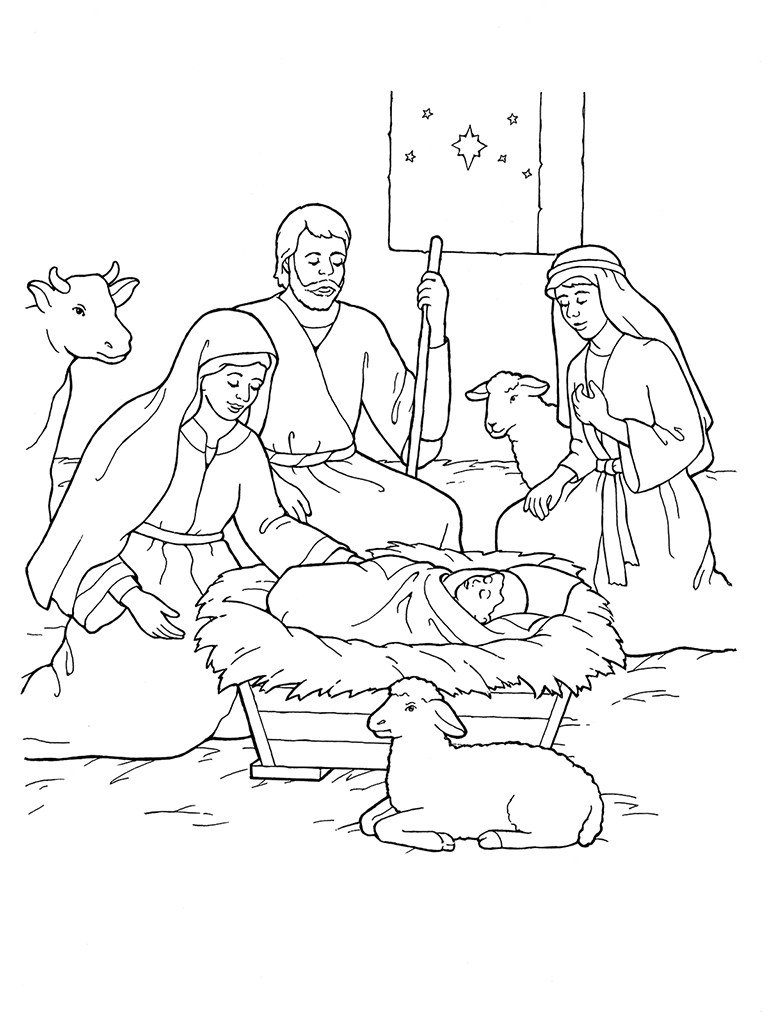 Nativity Mary Joseph Jesus And The Shepherds