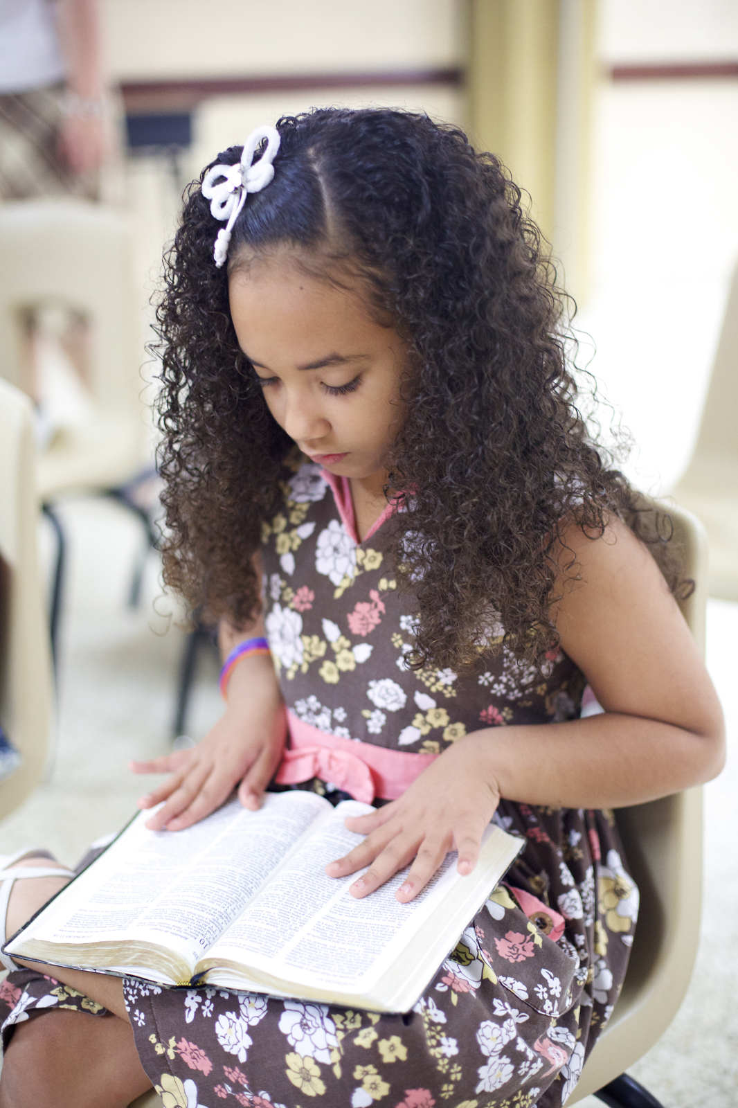 Little Girl Reading the Scriptures