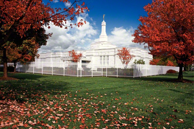 The Columbus Ohio Temple in the Fall