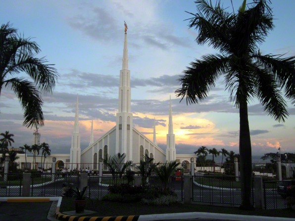 Manila Philippines Temple in the Evening