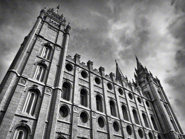 Salt Lake Temple Black And White