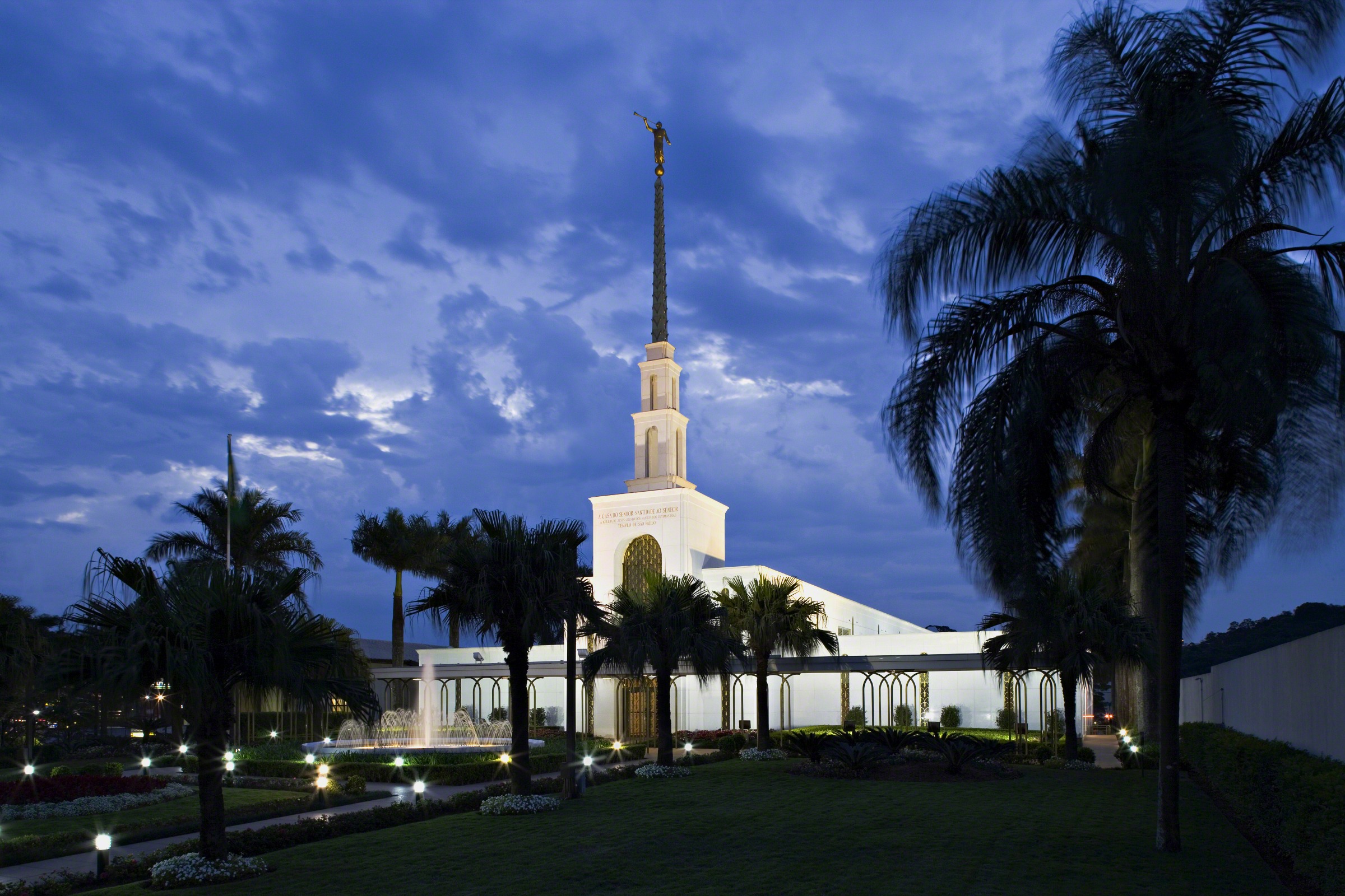 São Paulo Brazil Temple in the Evening