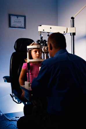 Girl at Eye Doctor