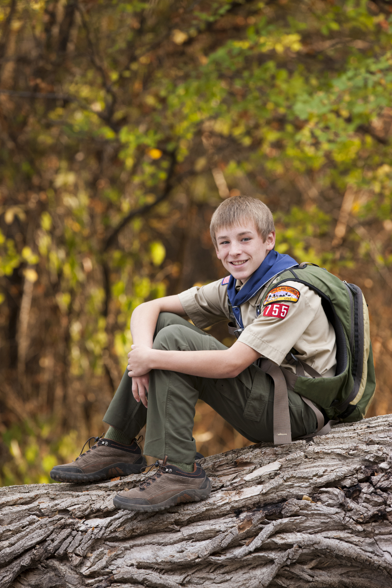 Boy Scout in Nature