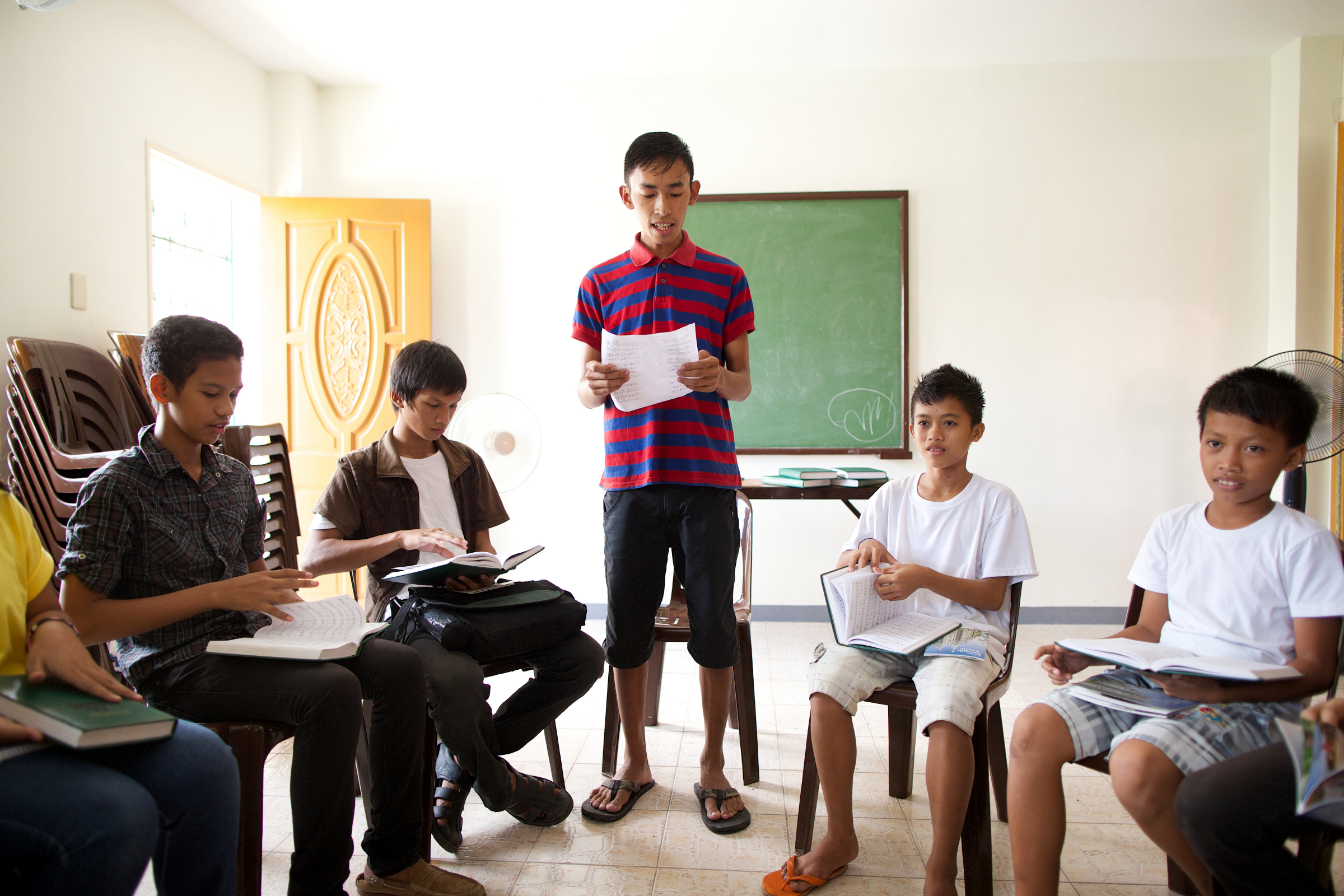 Young Man Teaching Sunday School