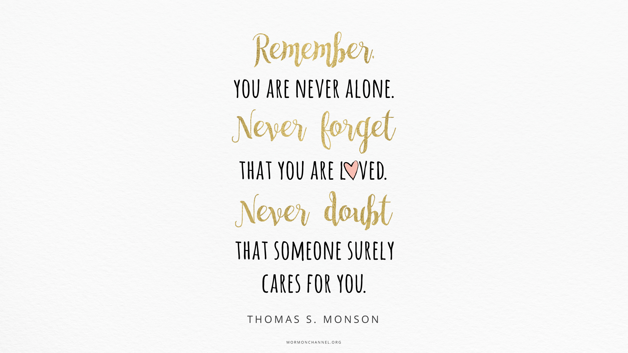 Daily Quote: Reaching out Matters  Mormon Channel